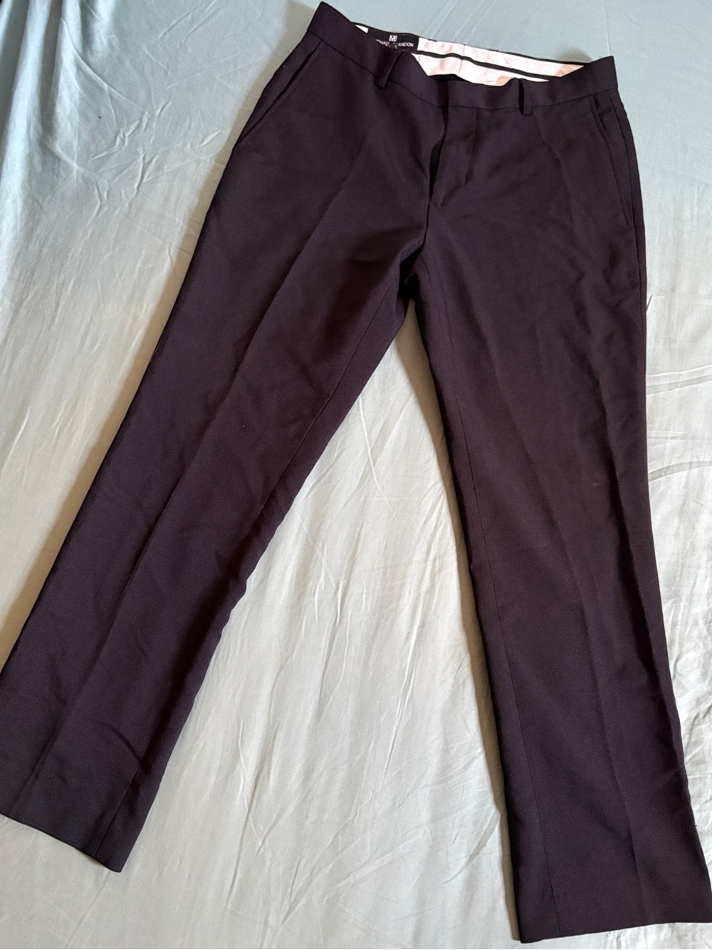 Michael Brandon Men's Black Dress Pants - Straight Leg